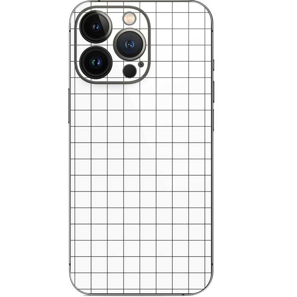 White Grid iPhone 13 Pro Skin