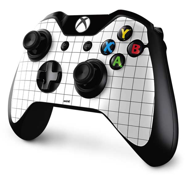 White Grid Xbox One Controller Skin
