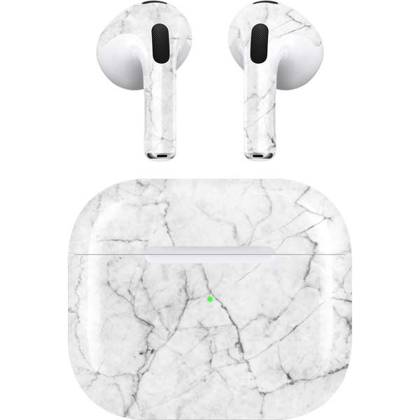 White Marble Apple AirPods (3rd Gen 2021) Skin