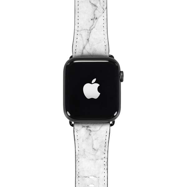 White Marble Apple Watch Band 42 44mm Skinit