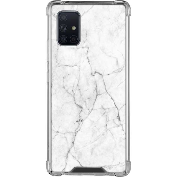 White Marble Galaxy A71 5G Clear Case