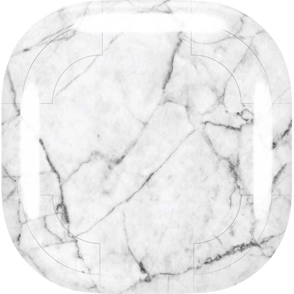 White Marble Galaxy Buds Live Skin