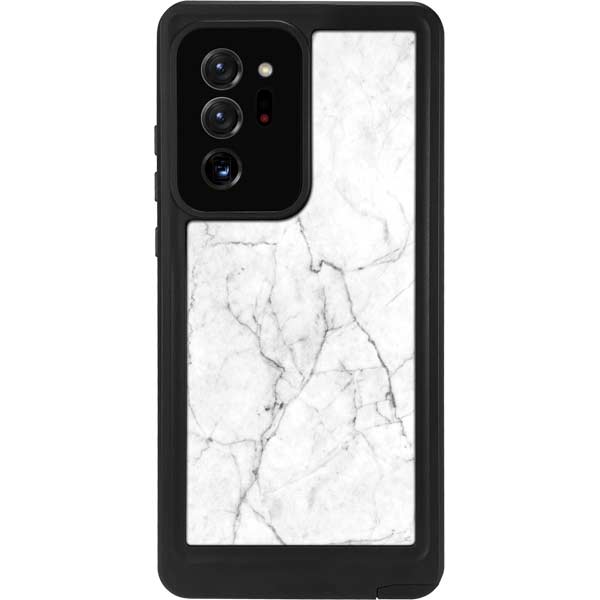 White Marble Galaxy Note20 Ultra 5G Waterproof Case