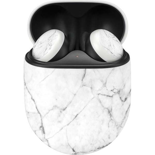 White Marble Google Pixel Buds Skin