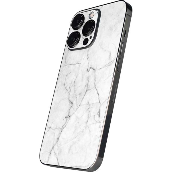 White Marble iPhone 15 Pro Skin