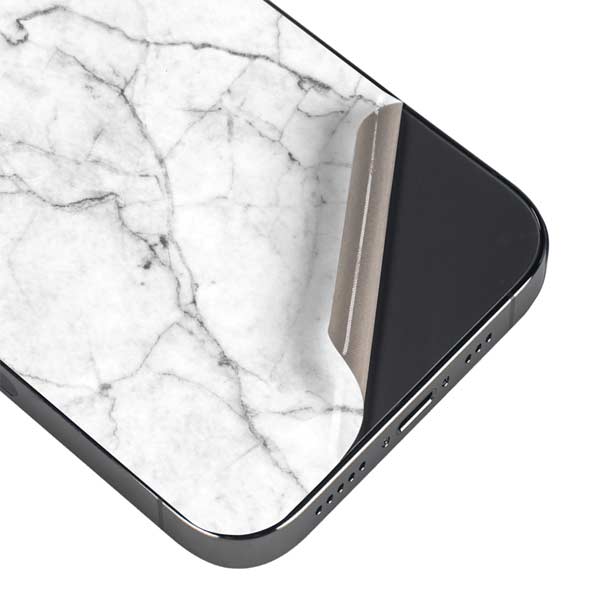 White Marble iPhone 15 Pro Skin
