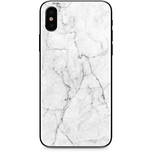 White Marble iPhone X Skin