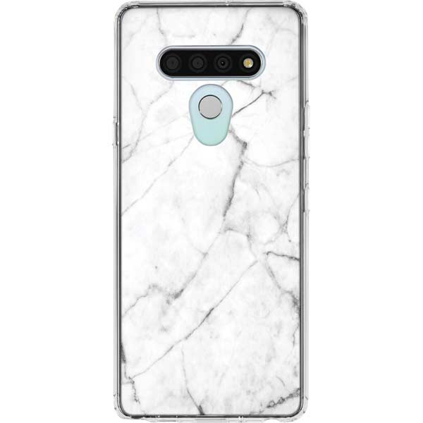 White Marble LG Stylo 6 Clear Case