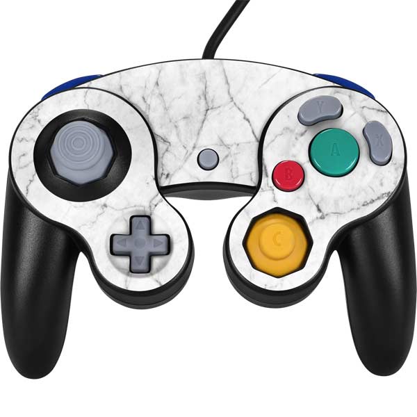 White Marble Nintendo GameCube Controller Skin