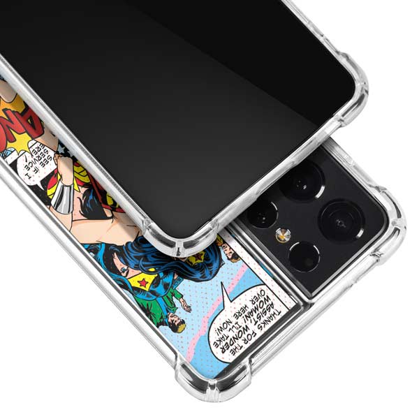 DC Comics Wonder Woman Comic Blast Galaxy S21 Ultra 5G Clear Case