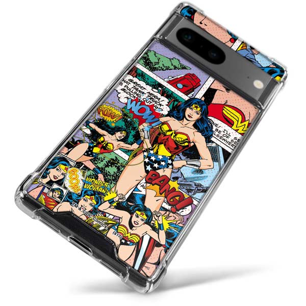 DC Comics Wonder Woman Comic Blast Google Pixel 8 Clear Case