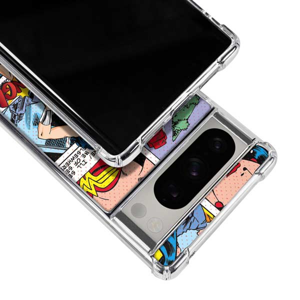 DC Comics Wonder Woman Comic Blast Google Pixel 8 Pro Clear Case