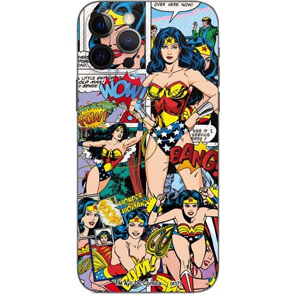 DC Comics Wonder Woman Comic Blast iPhone 12 Pro Skin