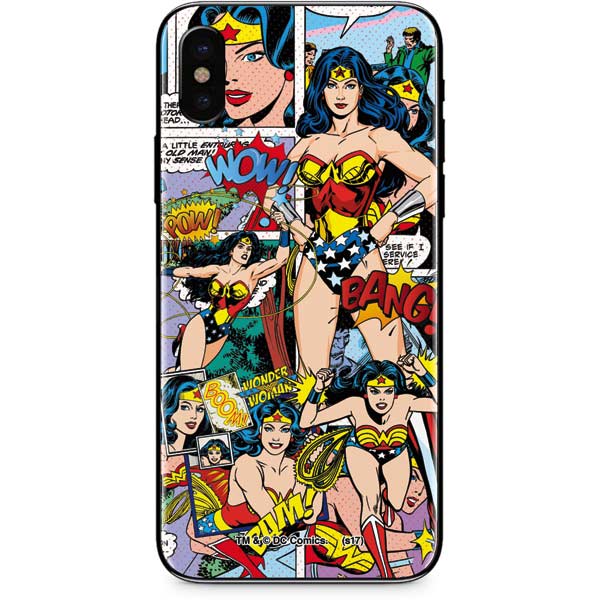 DC Comics Wonder Woman Comic Blast iPhone XS Skin