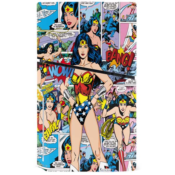 DC Comics Wonder Woman Comic Blast PS5 Slim Disk Bundle Skin