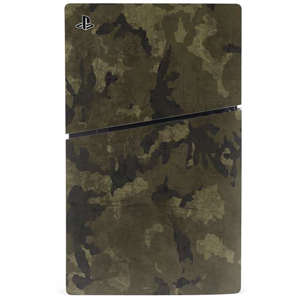 Wood Camo Camouflage PS5 Slim Disk Bundle Skin