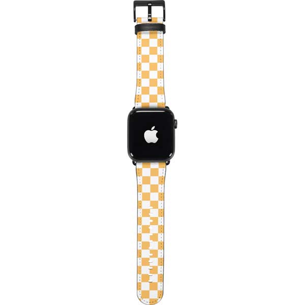 Yellow and White Checkerboard Apple Watch Band 38-40mm