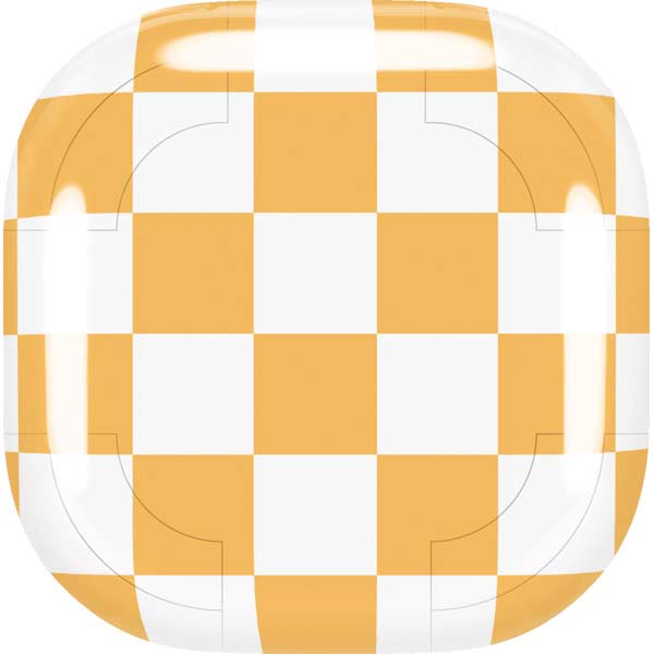 Yellow and White Checkerboard Galaxy Buds Live Skin