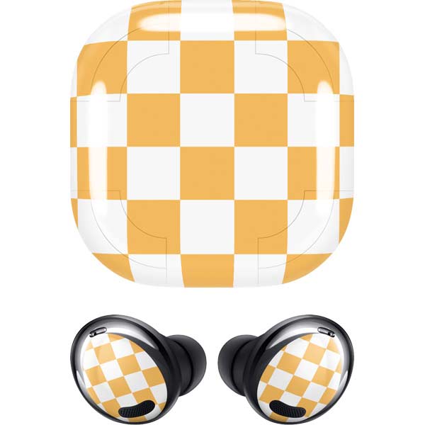 Yellow and White Checkerboard Galaxy Buds Pro Skin