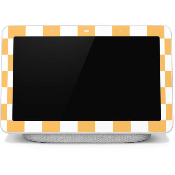 Yellow and White Checkerboard Google Home Hub Skin