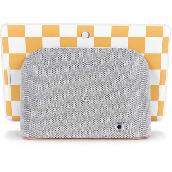 Yellow and White Checkerboard Google Home Hub Skin