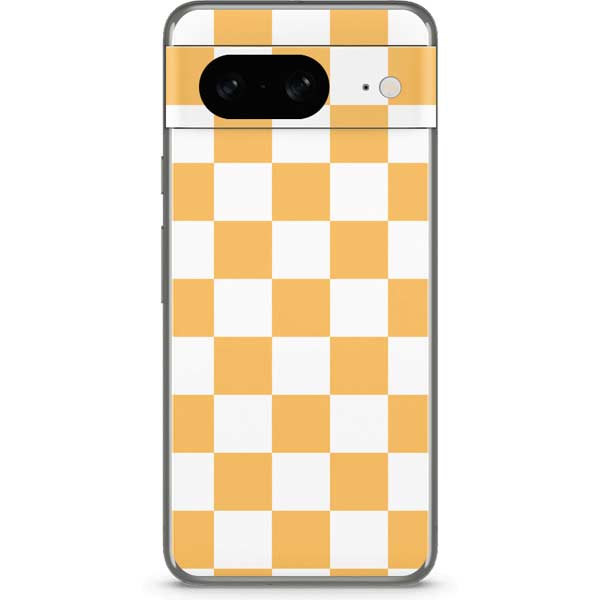 Yellow and White Checkerboard Google Pixel 8 Skin