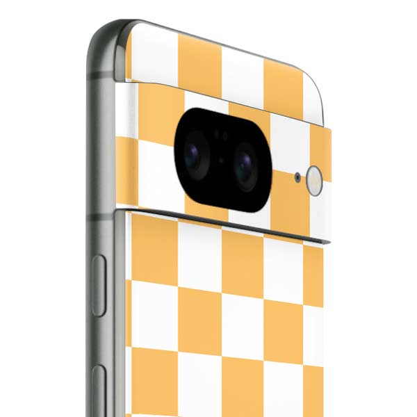 Yellow and White Checkerboard Google Pixel 8 Skin