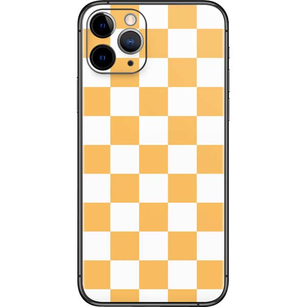 Yellow and White Checkerboard iPhone 11 Pro Skin