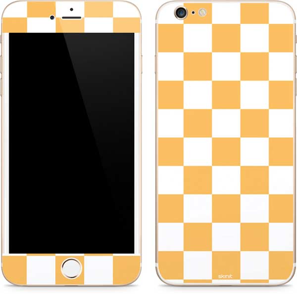 Yellow and White Checkerboard iPhone 6/6s Plus Skin