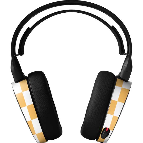 Yellow and White Checkerboard SteelSeries Arctis 3 Skin