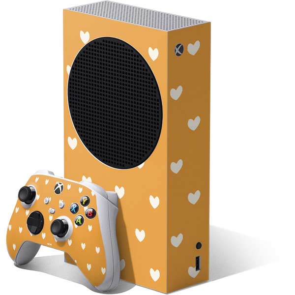 Yellow and White Hearts Xbox Series S Skins